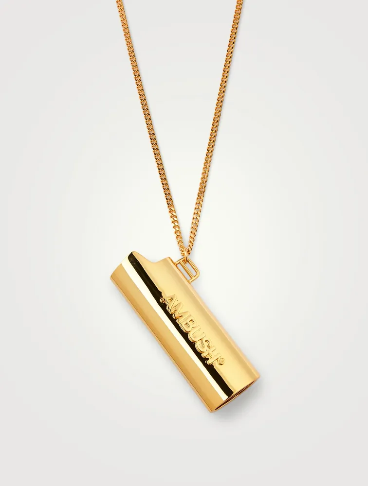 Small Lighter Case Necklace With Logo