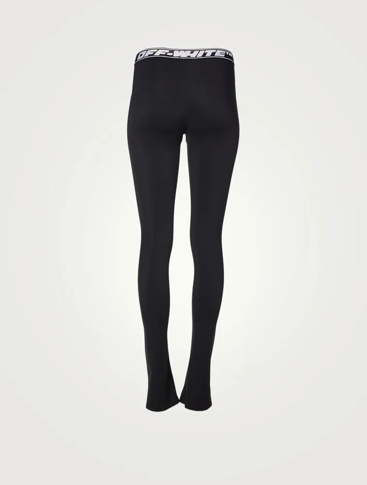 Stretch Legging Pants With Split