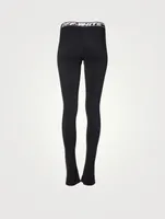 Stretch Legging Pants With Split