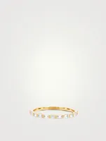 14K Gold Half Eternity Ring With Diamonds