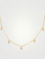 Mini 14K Gold Choker Necklace With Diamonds