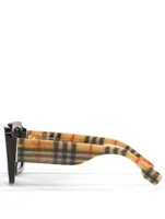 Delilah Square Sunglasses With Vintage Check