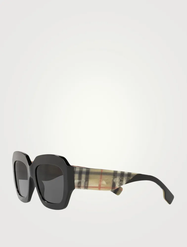 Square Sunglasses With Vintage Check