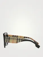 Square Sunglasses With Vintage Check