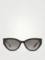 Monochrome Cat Eye Sunglasses