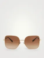 Square Sunglasses With Crystals