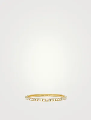 14K Gold Eternity Stacking Ring With Diamonds