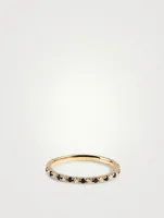 14K Gold Eternity Ring With Diamonds And Sapphire