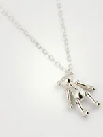 Sterling Silver Bear Pendant Necklace