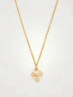 18K Gold Plated Mushroom Pendant Necklace