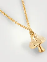 18K Gold Plated Mushroom Pendant Necklace