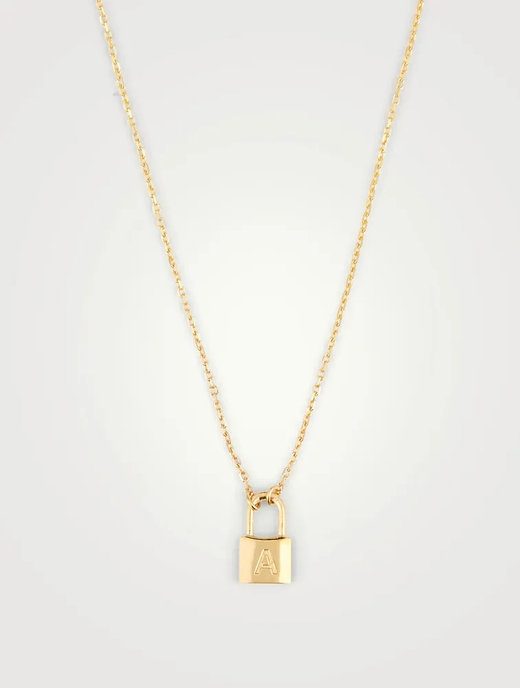 18K Gold Plated Padlock Pendant Necklace