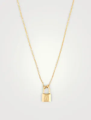 18K Gold Plated Padlock Pendant Necklace