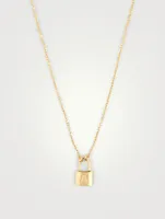 18K Gold Plated Padlock Pendant Necklace