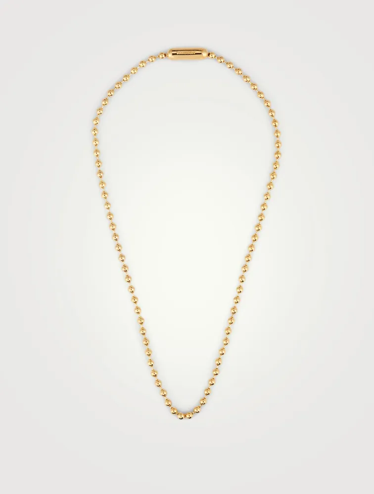 18K Goldplated Ball Chain Necklace