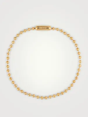 18K Goldplated Ball Chain Choker Necklace
