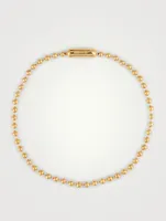 18K Goldplated Ball Chain Choker Necklace