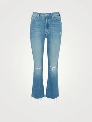 The Hustler High-Waisted Jeans With Ankle Fray