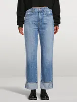 London High-Waisted Straight Ankle Jeans