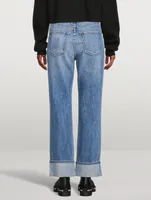 London High-Waisted Straight Ankle Jeans