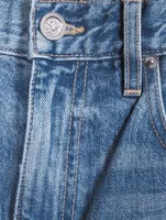 London High-Waisted Straight Ankle Jeans