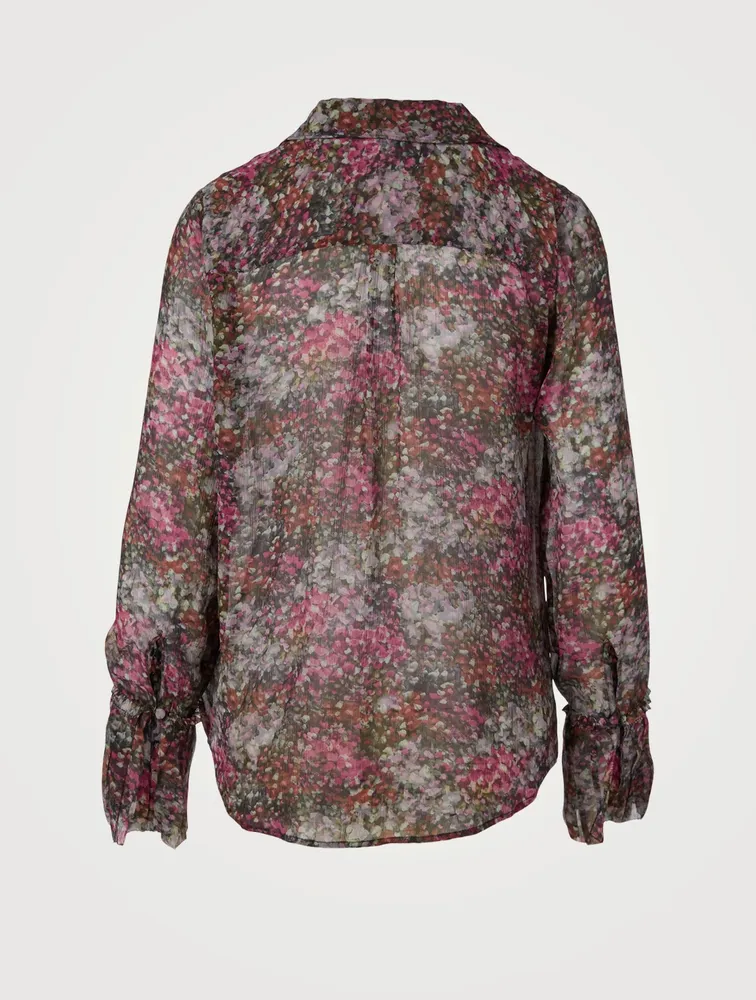 Abriana Silk Printed Shirt