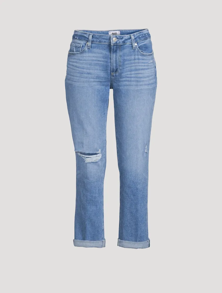 Mid-Rise Boyfriend Loose Jeans