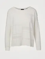 Linen-Blend Gauze Sweater
