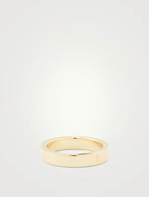 6 Logo Thin Band Ring