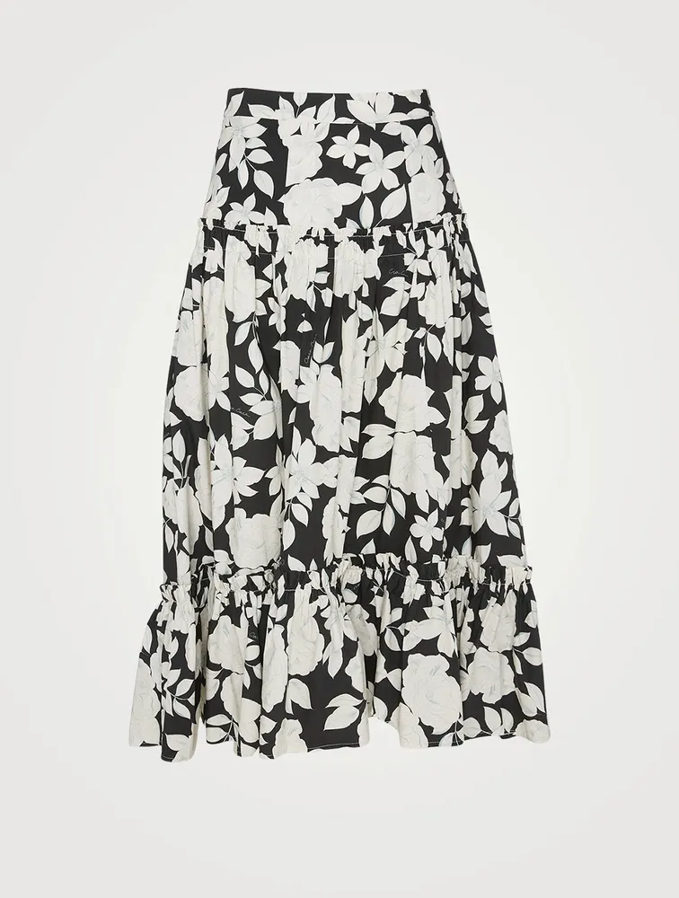 Tisbury Midi Skirt Floral Print