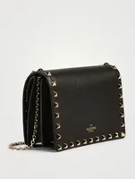 Mini Rockstud Leather Chain Pouch