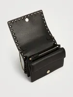 Mini Rockstud Leather Chain Pouch