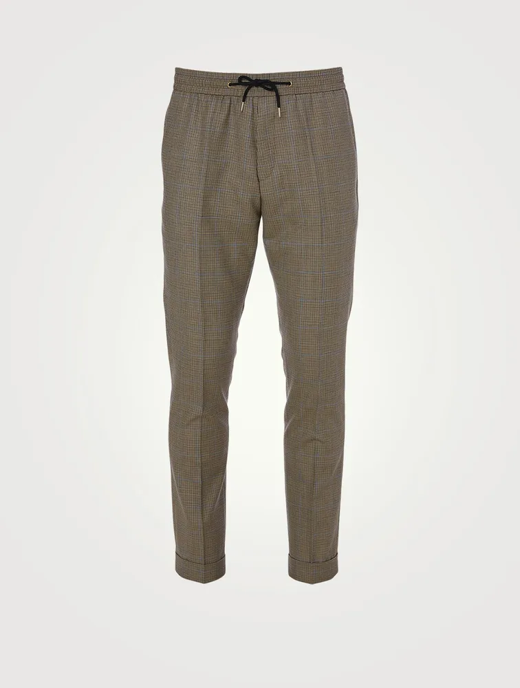 Wool And Silk Pants Houndstooth Print