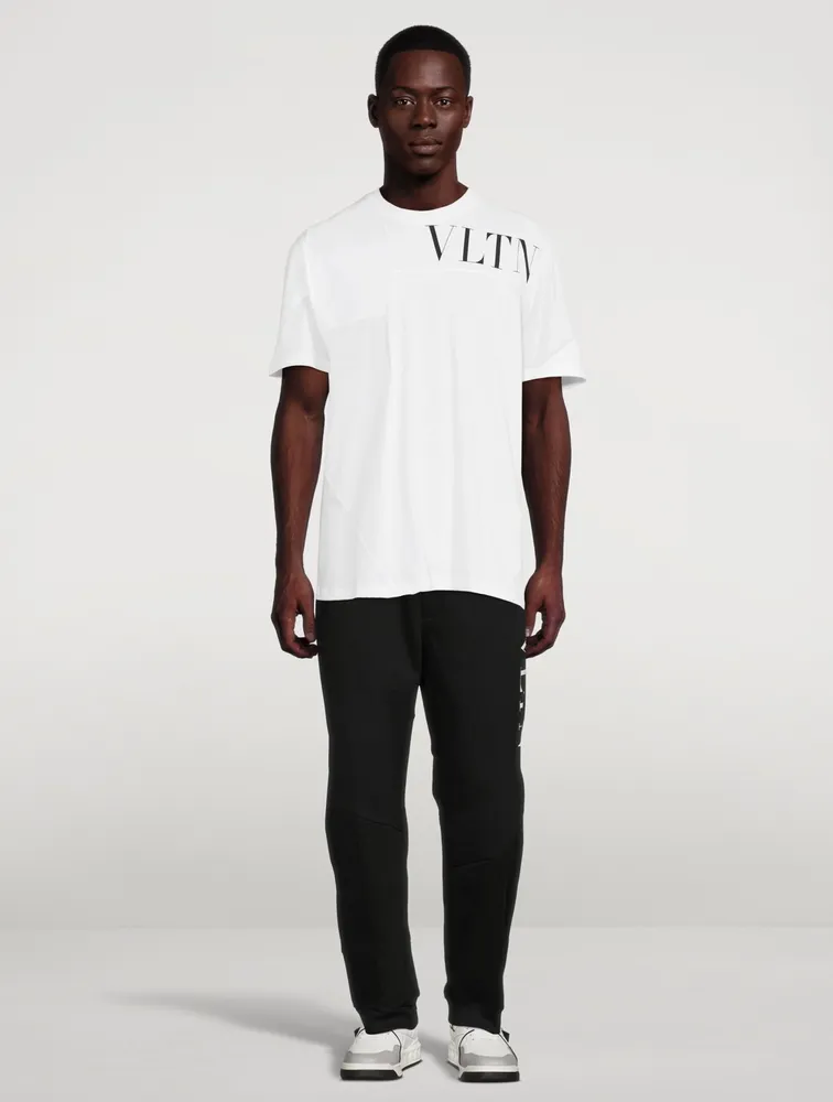 Cotton Patchwork Sweatpants With VLTN Logo