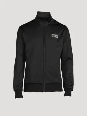 Technical Cotton Zip Sweatshirt With VLTN Tag