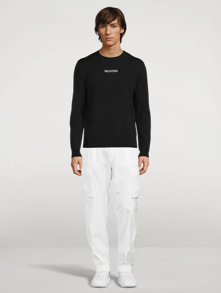 Nylon Cargo Pants With VLTN Tag