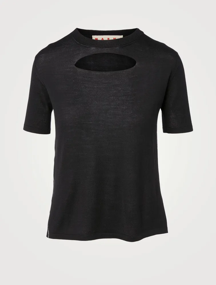 Wool And Silk Knit T-Shirt