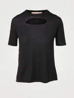 Wool And Silk Knit T-Shirt