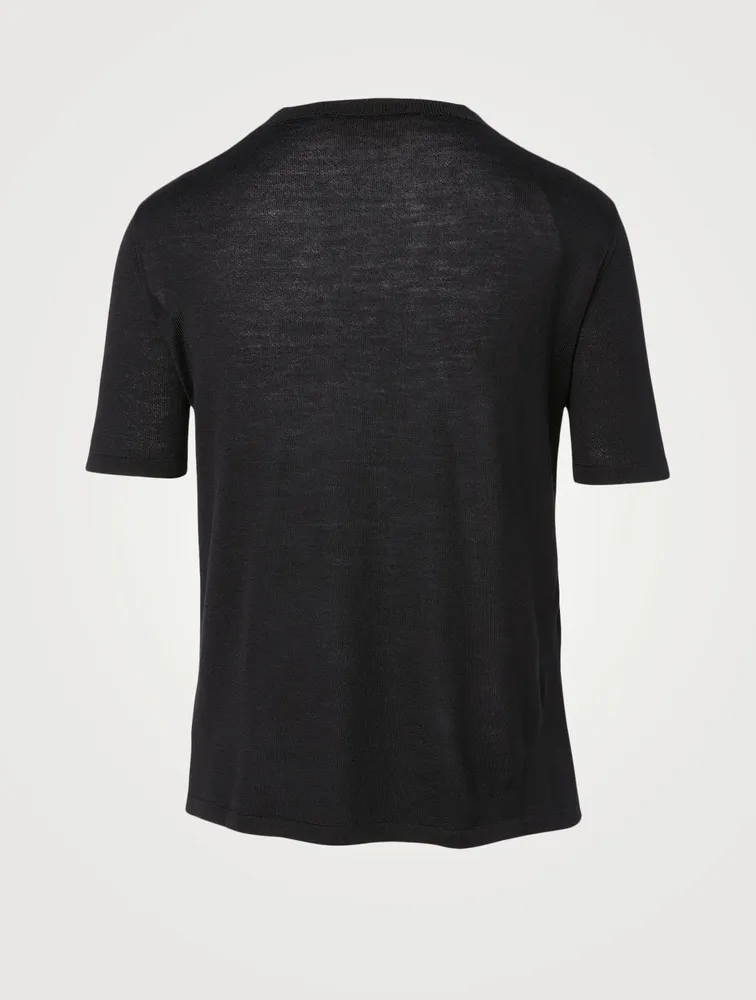 Wool And Silk Knit T-Shirt