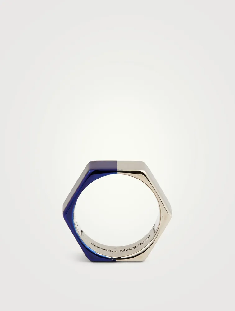 Chrome Hexagonal Ring