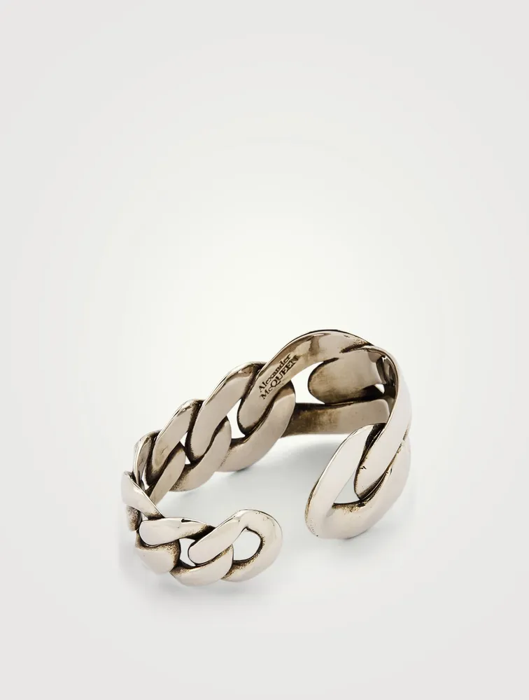 Double Chain Knuckle Ring