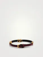 VLOGO Leather Bracelet With Crystals