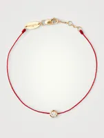 So Pure 18K Gold String Bracelet With Diamond