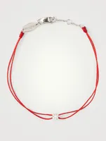 Illusion 18K White Gold Twin Strings Bracelet With Diamonds