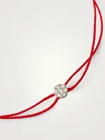 Illusion 18K White Gold Twin Strings Bracelet With Diamonds