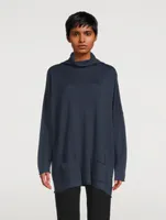 Linen And Cashmere Turtleneck Sweater