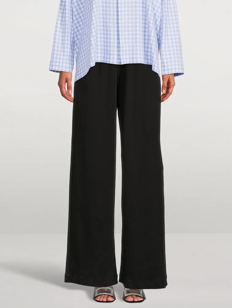 Cotton Straight-Leg Pants