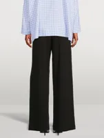 Cotton Straight-Leg Pants