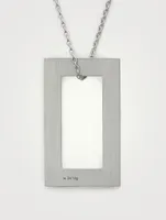 3.4g Polished And Brushed Sterling Silver Pendant Necklace