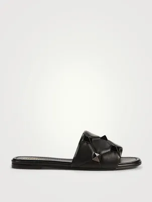 Roman Stud Leather Slide Sandals